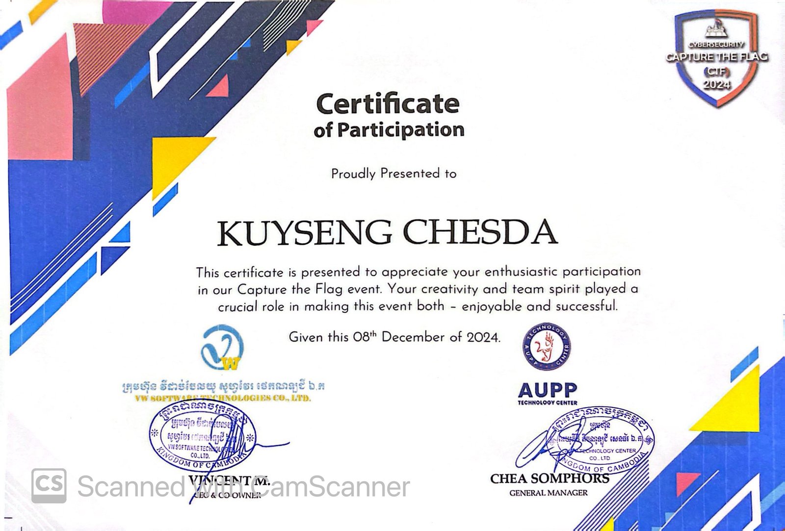 University Life Certificates Certificate